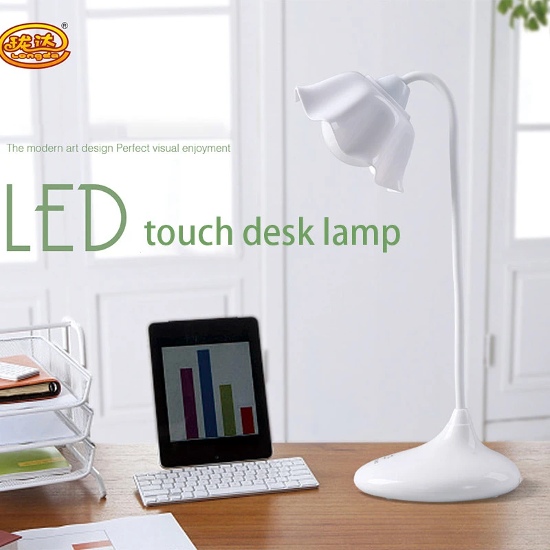 Three gear touch table lamp charge LED USB Desk Lamp Dimmable  reading lamp for desk eye protection