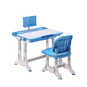 Tilt switch Height adjustable Folding Kids Study Table Chair children+tables reading desk with Rack