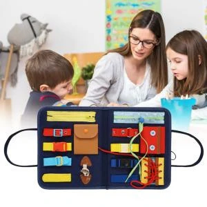 Toddlers Busy Felt Board Educational Toys Baby Toy Basic Skills Activity Board Educational Learning Toys For 1-4 Years Old Kids