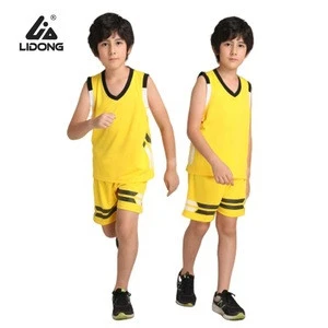 Top Design Logo Basketball Jersey Children&#39;s Basketball Uniform Basketball Uniforms Jersey For Wholesales