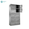 Top Quality Silvery Multi Cabinet Separation Stainless Steel hospital wardrobe