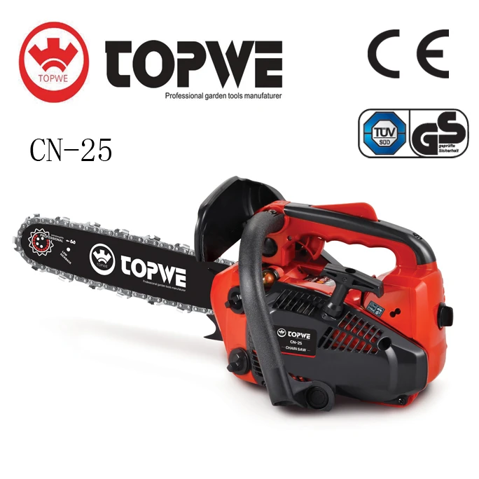 TOPWE CN-25 25CC  900W 2 stroke chainsaw  gardening tools and equipment Chinese chainsaw gasoline chainsaw