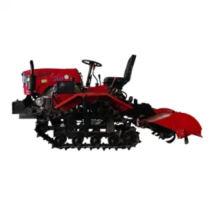 Track 35HP Rotary Tiller for Break Down and Dig Into Soil