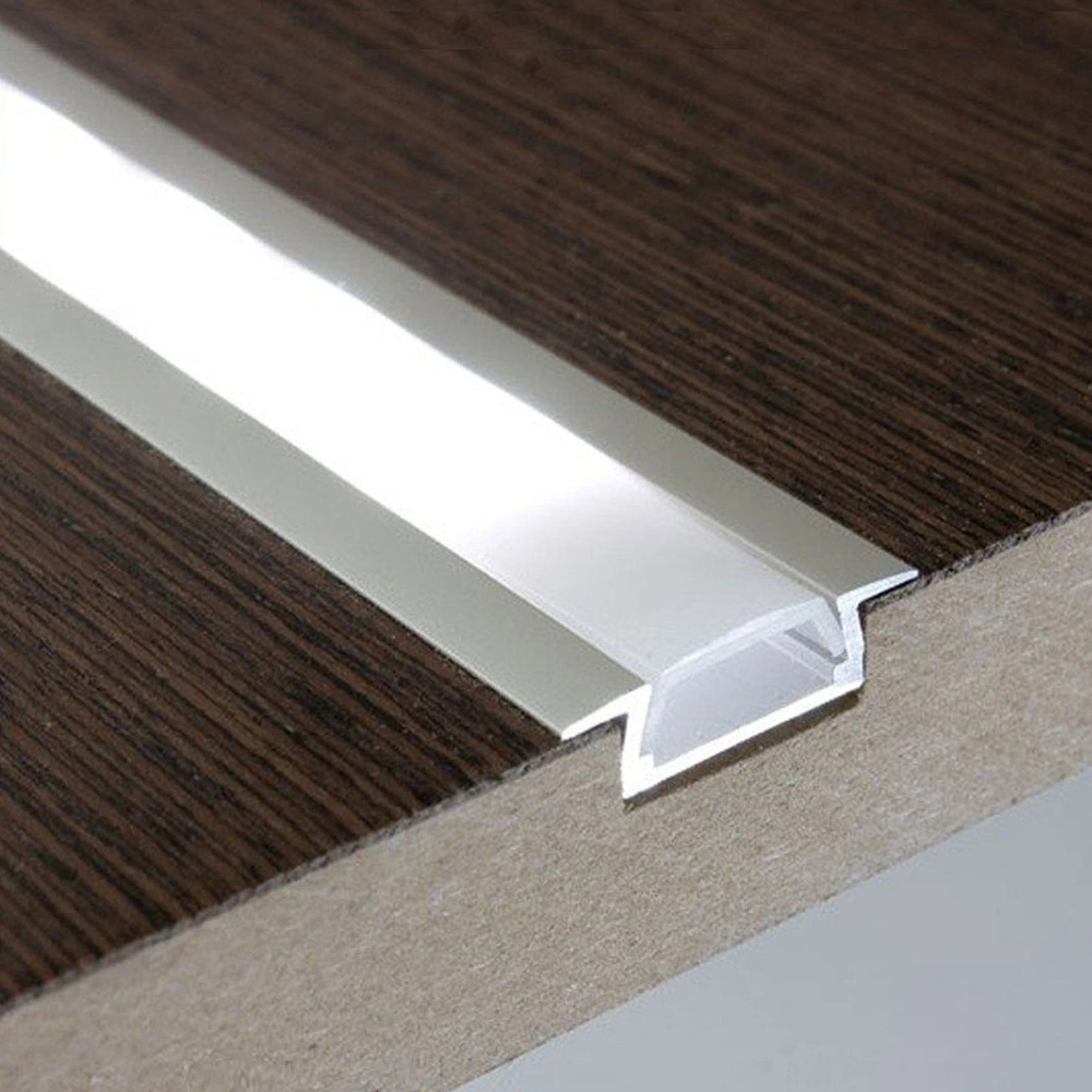 Transparent Clear Frosted Diffuser Silver Black Anodized Aluminium Profile Extrusion Channel for LED Strip Light