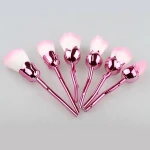 Travel portable cute makeup rose brush set