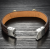 Import Trending Products Leather and Steel Bracelet Brown from China