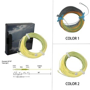Tri-Tone Percerption Ultra Low Stretch Core Weight Forward Floating Fly Fishing Line with Welded Loops (B05)