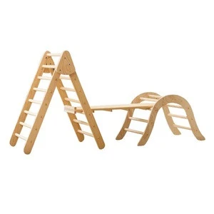 Triangle With Ramp Pikler Triangle Climber Ladder Activity Gym Toddler Furniture Wood Play Gym Toddler Triangle Climer