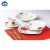 Import turkish food approach safe white porcelain 24pcs square dinner set from China