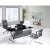 Import turkish office furniture Modern office glass desk with metal legs from China