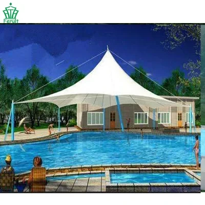 Two Hat Arch Frame in The Front Tensile Swimming Pool Tent