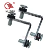Two-hole High Gloss color Furniture hardware support pin with screw glass fittings
