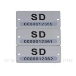 Two Holes Sandblast Metal Printed Serial Number Name Plates