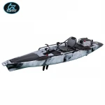 U-boat Hot sale 14ft hands free fishing kayak with foot pedal rowing boat canoe with livewell