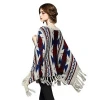 ugly christmas pullover tassel cape poncho woman knitted batwing sweater