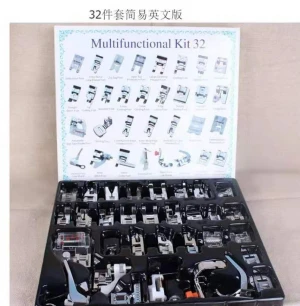 Universal 32 PCs mini sewing machine feet foot multifunctional kit household sewing machine foot