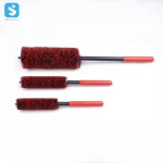 Universal Car accessories Microfiber Yarn Car  Wheel Brushes with Plastic HandleTire Rims Duster Cleaning Brush