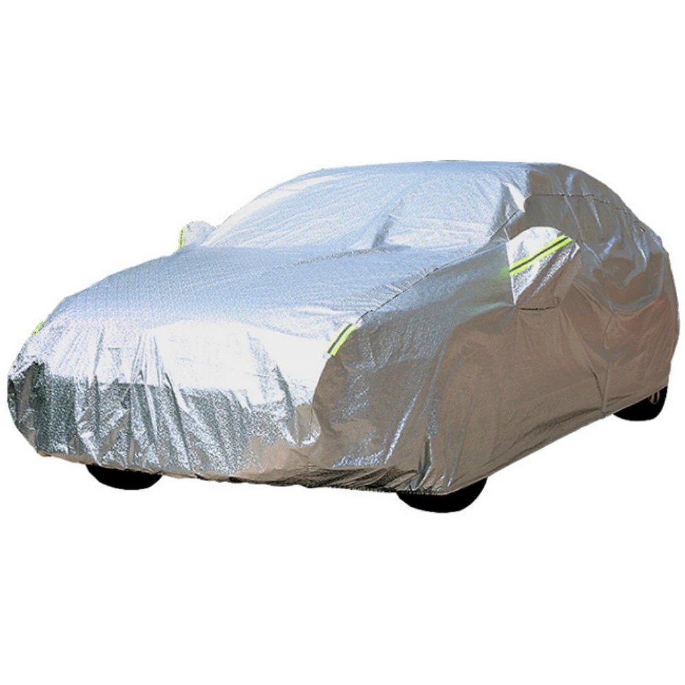 Universal Fit Full Car Cover 5 Layer Heavy Duty Sun Protection Waterproof Dustproof Snowproof Windproof Scratch Resistant