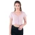 Import USBD Women short sleeve Blouse Button Down Scoop Neck Summer Croptop from China