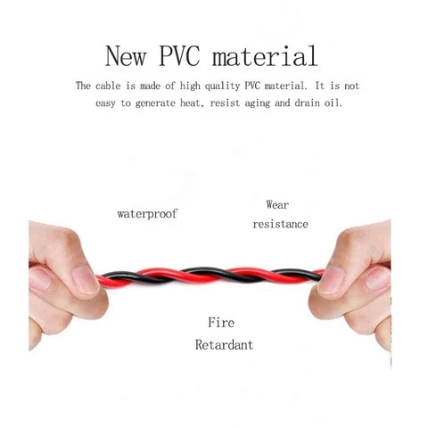 300V ZR-RVS Fire Fighting Weak Current Electric Cable Wire Twin-color PVC Copper Core Twisted-pair Flexible Cable