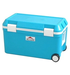 Various sizes of portable food cooler boxes made in Japan