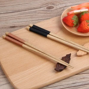 Vietnam disposable natural bamboo/wooden chopsticks with paper slceve wrapped with PE with LOGO food grad