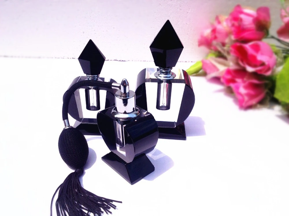 Wedding decorative crystal perfume bottle heart shaped glass bottle craft for wedding favor