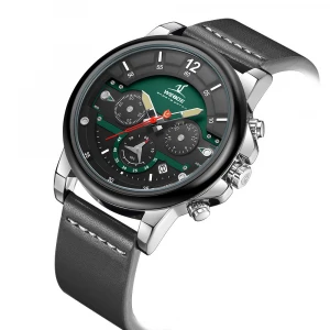 WEIDE New Model UV2002 Men Quartz Watches Watch PU Leather Strap Sport Wrist Watch Male Clock Relogio
