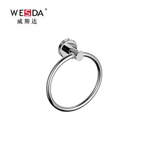 WESDA Bathroom Lavatory Towel Ring Wall Mount, Polished finish Stainless Steel