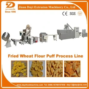 Wheaten fried chips food extruder machine/Frying wheat based bugles maker line/Extruding fry cone snack process equipment