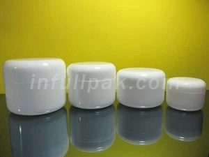 White double wall Cosmetic jar 15g, 30g, 50g, 100g, 120g, 250g, 300g 500g