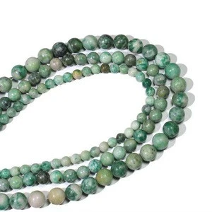 Wholesale 100% Natural China Qinghai Jades Round Natural Stone Beads For Jewelry Making  DIY Bracelet Necklace 6mm 8mm 10mm