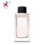 wholesale 100ml square glass perfume bottle with plastic lids