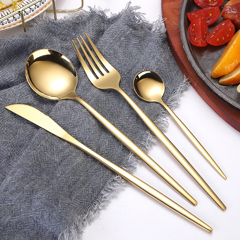 wholesale 36 pcs dinner knife fork spoon set gift with wood box stainless steel cutlery set
