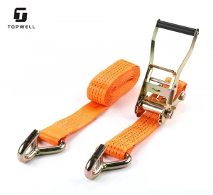 Wholesale 50mm Ratchet Tie Down Strap Cargo Lashing Strap With Double J Hooks