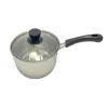 wholesale 6pcs stainless steel milk pot metal soup pot cooking pot with glass lid