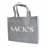 Wholesale and recyclable customize screen print logo reusable shopping bag grocery tote non woven fabric carry bag for promotion