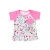 Import wholesale baby clothes floral with hot pink short sleeve tshirts high quality t-shirts from China