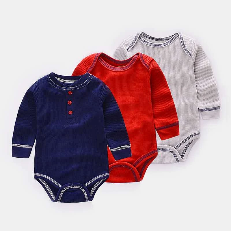 Wholesale Baby Romper Long Sleeve Jumpsuit Newborn Wear Clothes Knitting Baby Clothing