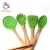 Wholesale bamboo silicone kitchenware kitchen tongs tools cooking utensil set