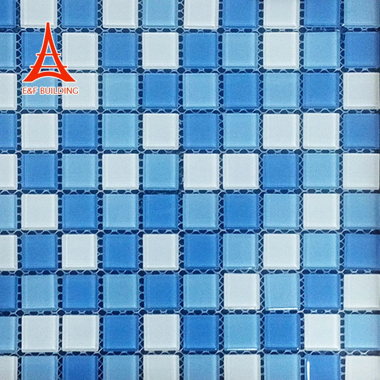 Wholesale cheap clear glass mosaic bathroom floor tiles classic swimming pool mosaic floor tile foshan
