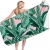 Import Wholesale Cheap Multi Function Bath Swimming Green Forest Leaf Custom Printing Microfiber Beach Towel from China