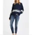 Import wholesale china clothing white strip woolen sweater designs for ladies plus size woman sweater outwear clothing from China