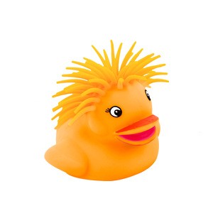 Wholesale classic little yellow duck soft puffer ball funny animal puffer toy