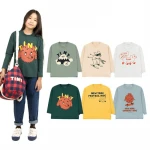 Wholesale Custom Comfortable Soft Kids Girls Cloth Long Sleeve T Shirt