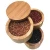Import Wholesale Custom Logo Organic Round Bamboo 3 Tier Spice Salt Box from China