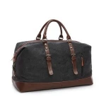 Wholesale custom logo washable travel weekend canvas duffel bag