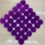 Wholesale custom real fur pompons mink fur ball artificial mink fur sneakers accessories