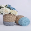 Wholesale high quality cheap home plastic lining planter pots round garden flower wicker hanging basket