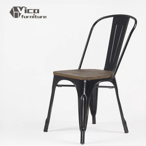 Wholesale industrial vintage design restaurant cafe bistro metal wood seat chair